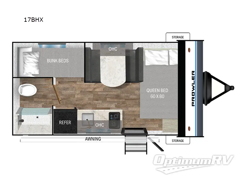 2025 Heartland Prowler Lynx 17BHX RV Floorplan Photo