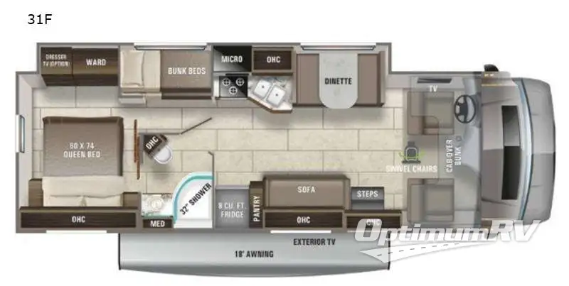 2021 Entegra Odyssey 31F Floorplan Photo