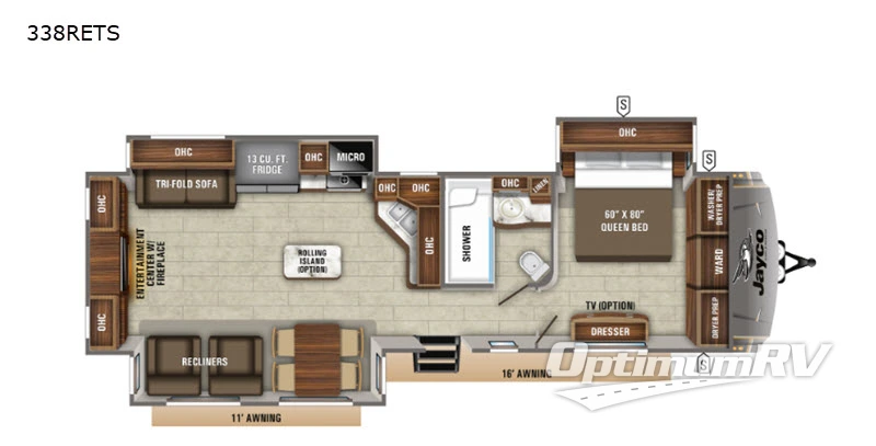 2020 Jayco Eagle 338RETS Floorplan Photo