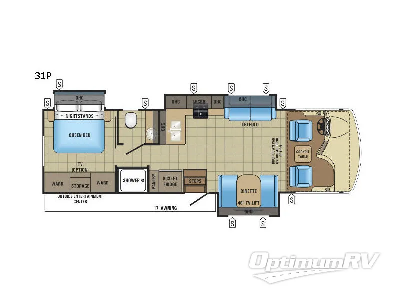 2017 Jayco Alante 31P RV Floorplan Photo