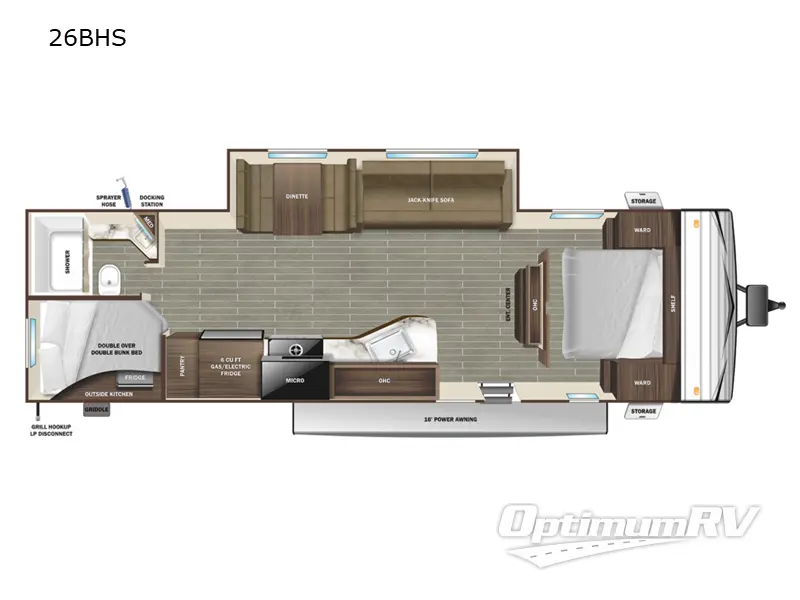 2022 Starcraft Autumn Ridge 26BHS RV Floorplan Photo