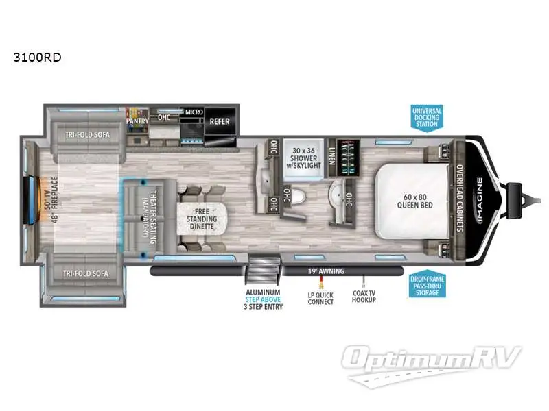 2022 Grand Design Imagine 3100RD RV Floorplan Photo