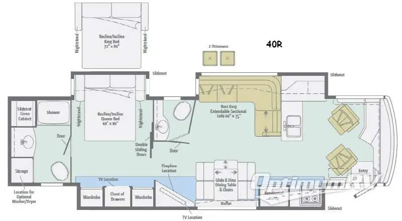 2016 Itasca Meridian 40R Floorplan Photo
