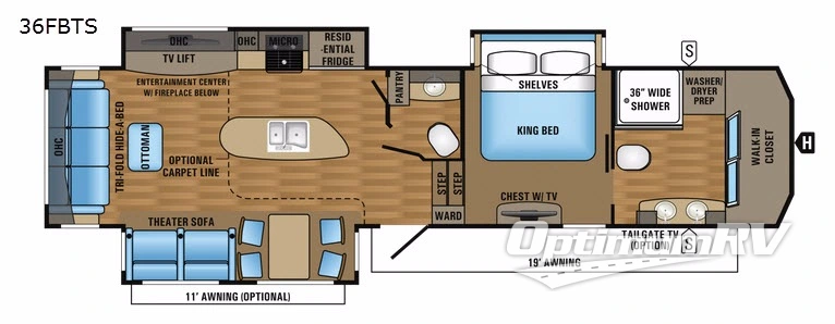 2017 Jayco Pinnacle 36FBTS Floorplan Photo