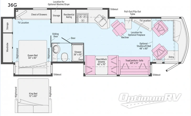 2019 Winnebago Forza 36G Floorplan Photo