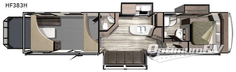 2019 Highland Ridge Highlander HF383H RV Floorplan Photo