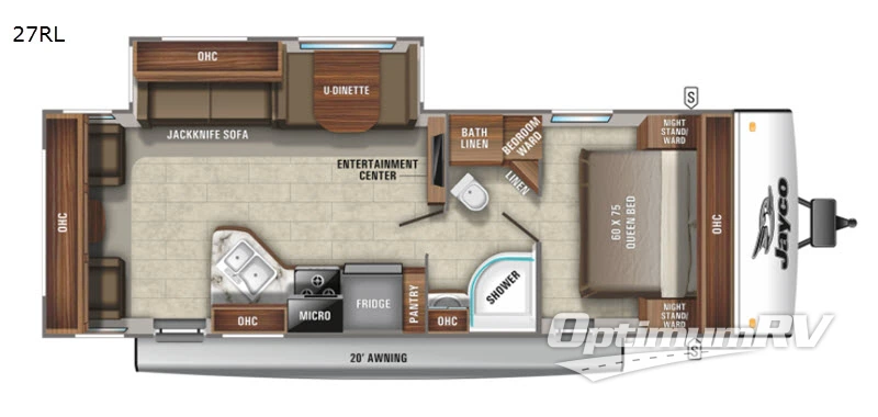 2021 Jayco Jay Feather 27RL Floorplan Photo
