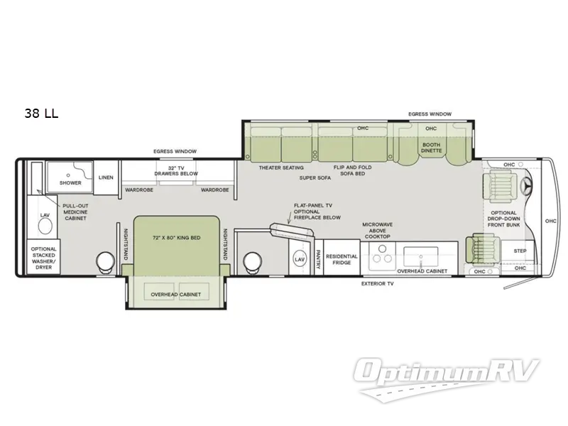 2022 Tiffin Allegro RED 340 38LL Floorplan Photo