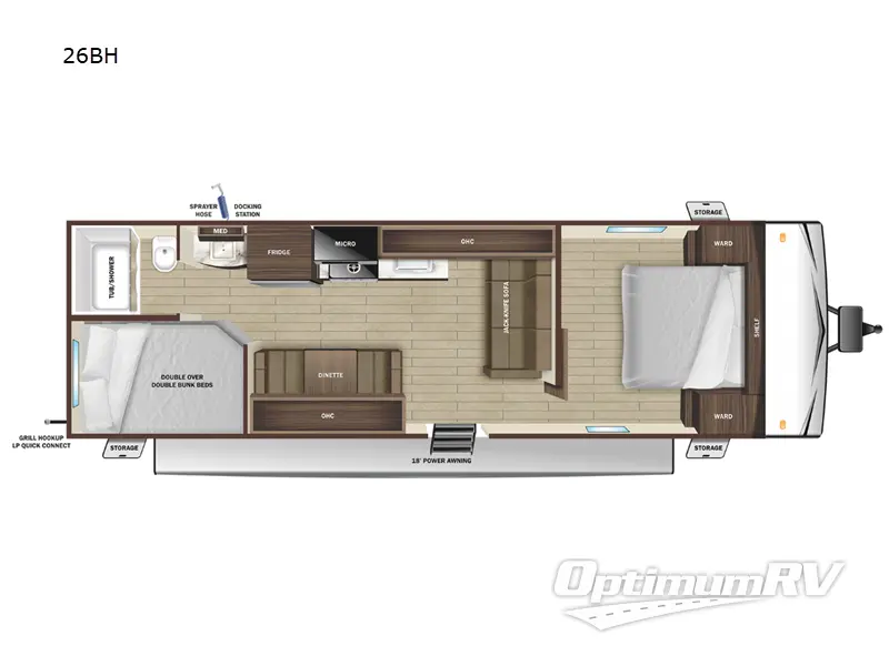 2026 Highland Ridge Open Range Conventional 26BH Floorplan Photo