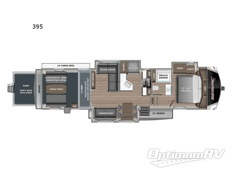 2024 Jayco Seismic 395 RV Floorplan Photo