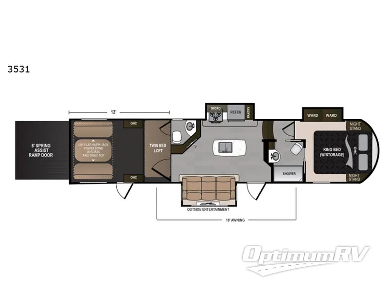 2020 Dutchmen Triton 3531 RV Floorplan Photo
