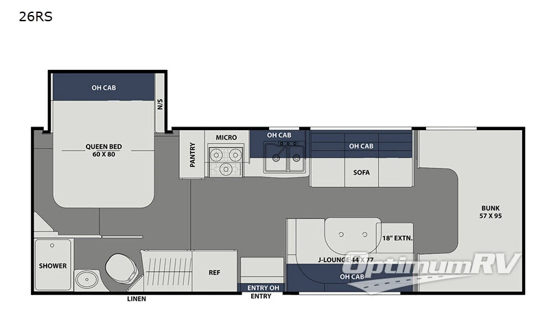 2020 Coachmen Freelander 26RS Ford 350 Floorplan Photo