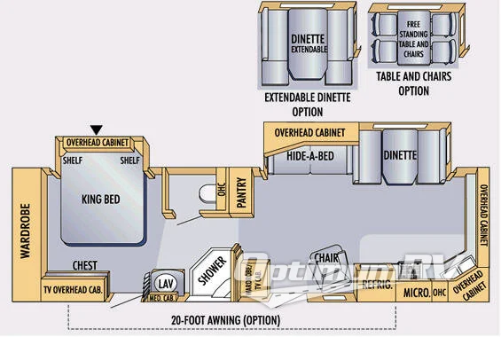 2008 Jayco Eagle 322FKS RV Floorplan Photo