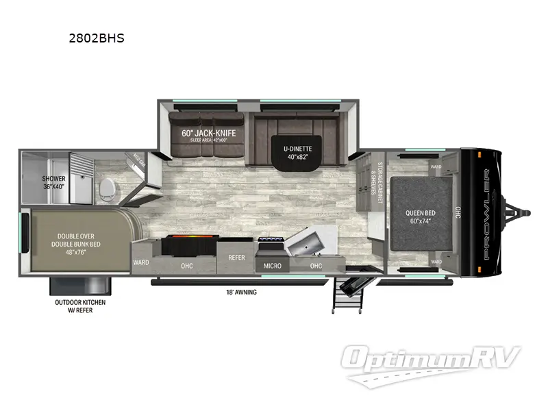 2026 Heartland Prowler 2802BHS RV Floorplan Photo