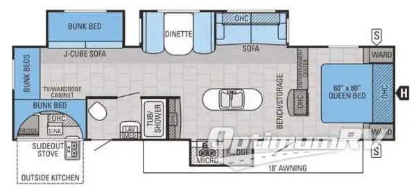 2015 Jayco Jay Flight 32IBTS Floorplan Photo