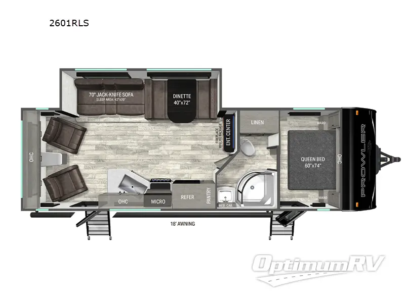 2026 Heartland Prowler 2601RLS RV Floorplan Photo