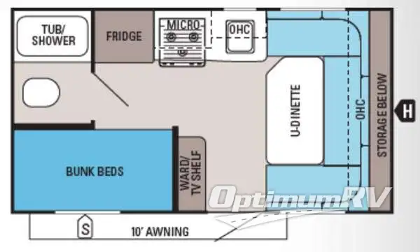 2014 Jayco Jay Feather Ultra Lite 16V RV Floorplan Photo